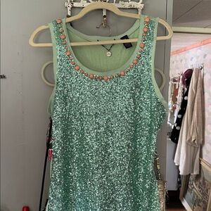 BKE sequin tank top XL